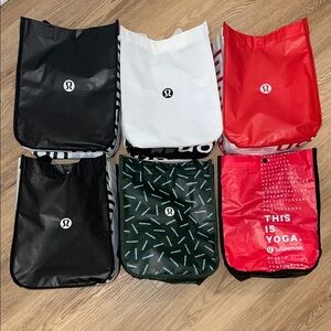lululemon athletica Tote Bag Collection - Black, White, Red, Green